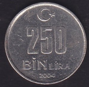 2004 Yılı 250 Bin Lira