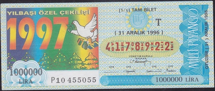 1996 31 Aralık Tam Bilet - T Serisi