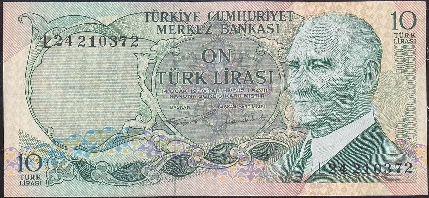 6.Emisyon 2.Tertip 10 Lira L24 210372 Çilaltı