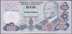 6.Emisyon 1.Tertip 1000 Lira A79 346924 Çok Çok Temiz+