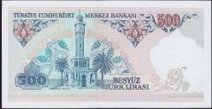 7.Emisyon 2.Tertip 500 Lira E16 699502 Çilaltı