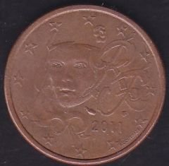 Avrupa 5 Euro Cent 2011 Fransa