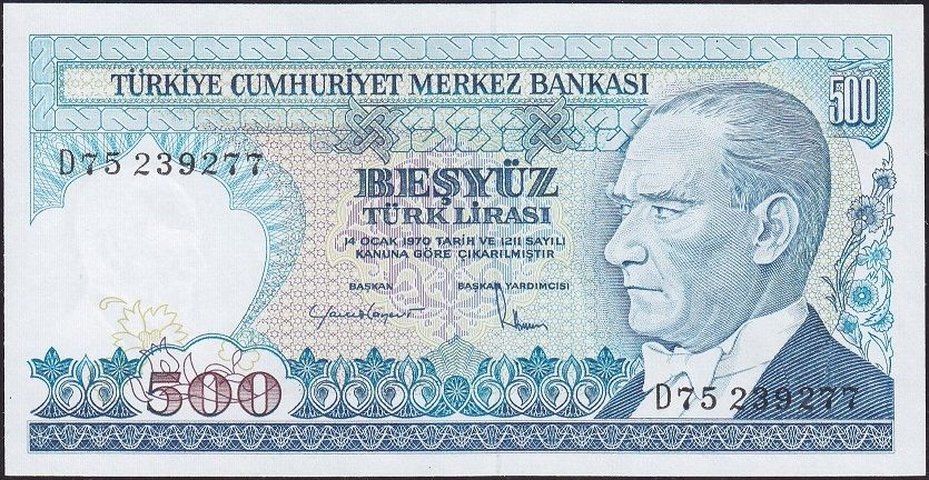 7.Emisyon 2.Tertip 500 Lira D75 239277 Çilaltı Çil