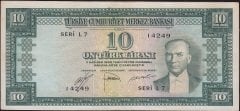 5.Emisyon 2.Tertip 10 Lira L7 14249 Çok Çok Temiz+