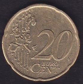 Avrupa 20 Euro Cent 2002 J Almanya