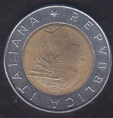 İtalya 500 Lire 1993 Hatıra