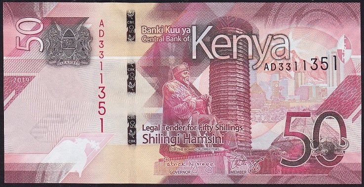 Kenya 50 Şiling 2019 Çil