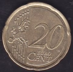 Avrupa 20 Euro Cent 2021 Yunanistan