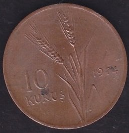 1974 Yılı 10 Kuruş