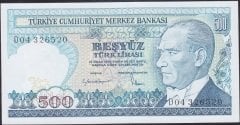 7.Emisyon 2.Tertip 500 Lira D04 326520 Çil