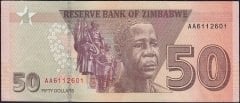 Zimbabwe 50 Dolar 2020 Çil