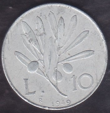 İtalya 10 Lire 1949