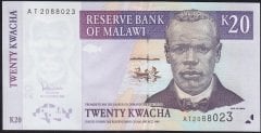 Malawi 20 Kwacha 2006 Çilaltı Çil