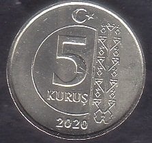 2020 Yılı 5 Kuruş Çil