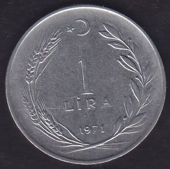 1971 Yılı 1 Lira Düz