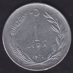 1971 Yılı 1 Lira Ters