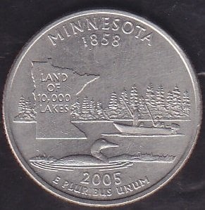 Amerika Çeyrek Dolar 2005 Hatıra Minnesota