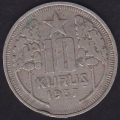 1937 Yılı 10 Kuruş