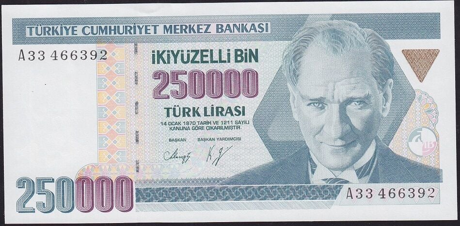 7.Emisyon 1.Tertip 250000 Lira A33 466392 Çilaltı Çil