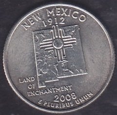 Amerika Çeyrek Dolar 2008 Hatıra New Mexico