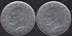 1972 Yılı 1 Lira (Ters Düz Takım)