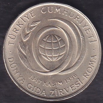 1996 Yılı 50000 Lira Dünya Gıda Zirvesi