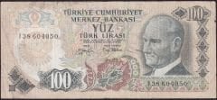 6.Emisyon 2.Tertip 100 Lira I38 604050 Temiz