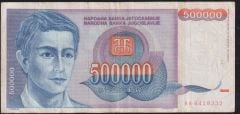 Yugoslavya 500000 Dinar 1993 Çok Temiz