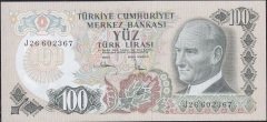 6.Emisyon 3.Tertip 100 Lira J26 602367 Çilaltı Çil