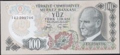 6.Emisyon 2.Tertip 100 Lira I42 209706 Çilaltı Çil