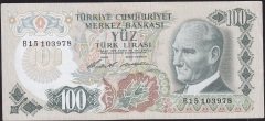 6.Emisyon 1.Tertip 100 Lira B15 103978 Çok Çok Temiz+