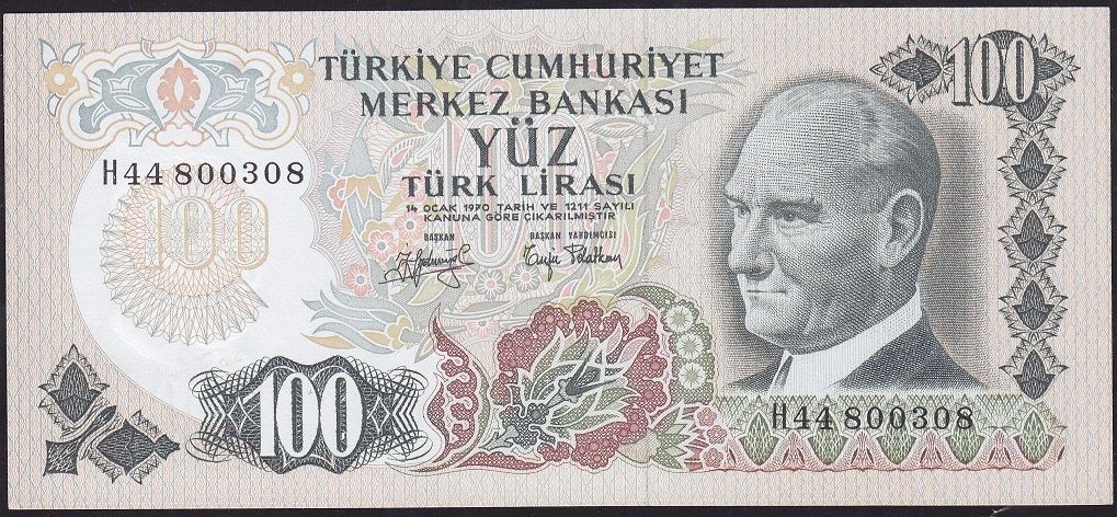 6.Emisyon 2.Tertip 100 Lira H44 800308 Çilaltı Çil