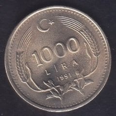 1991 YILI 1000 LİRA ÇİLALTI ÇİL