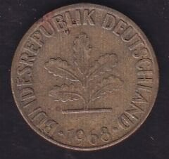 Almanya 5 Pfennig 1968 G