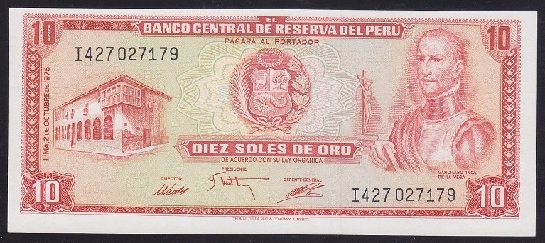 Peru 10 Soles 1975 Çil Pick106