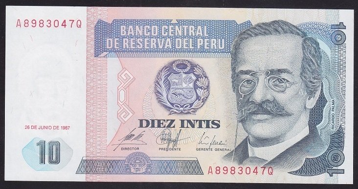 Peru 10 İntis 1987 Çil Pick129
