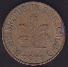 Almanya 10 Pfennig 1971 G