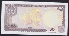 Kolombiya 50 Pesos Oro 1986 Çil Pick425b