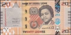 Sierra Leone 20 Leones 2022 Çil 3333