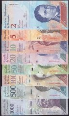 VENEZUELA SET 2-5-10-20-50-100-500-1000 ÇİL