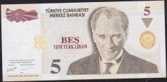 8.Emisyon 5 YTL A01 925922 Çilaltı Çil