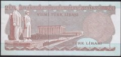 6.Emisyon 3.Tertip 20 Lira E89 137293 Çok Temiz+