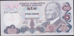 6.EMİSYON 2.TERTİP 1000 LİRA E37 150967 ÇOK TEMİZ +