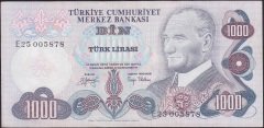 6.EMİSYON 2.TERTİP 1000 LİRA E25 005878 ÇOK TEMİZ +