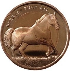 2014 Tarihli1 Lira Byerley Türk Atı Bimetal Hatıra Para - Çil