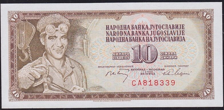 Yugoslavya 10 Dinar 1968 Çil Pick 87a