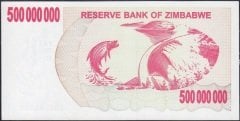 Zimbabwe 500000000 Dolar 2008 Çilaltı Çil Pick 60