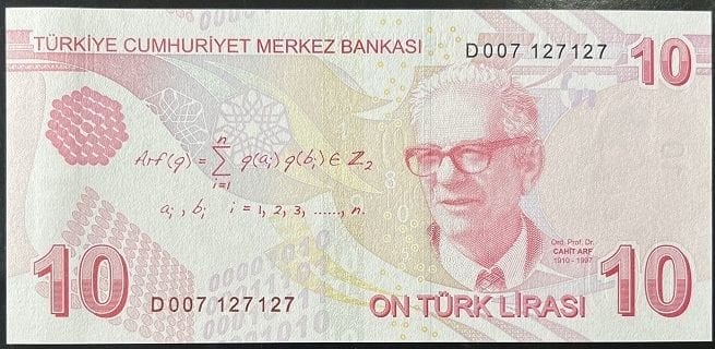 9.Emisyon 4.Tertip 10 Lira D007 127 127 Çil