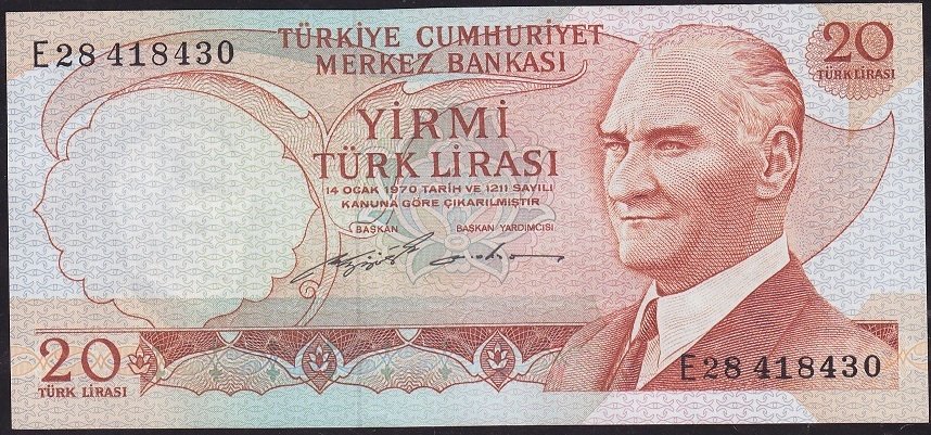 6.Emisyon 2.Tertip 20 Lira E28 418430 Çilaltı Çil