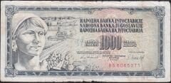 Yugoslavya 1000 Dinar 1981 Haliyle